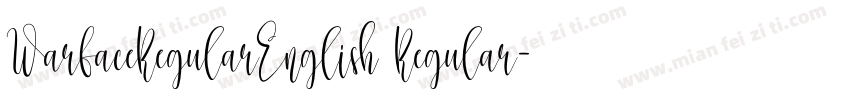 WarfaceRegularEnglish Regular字体转换